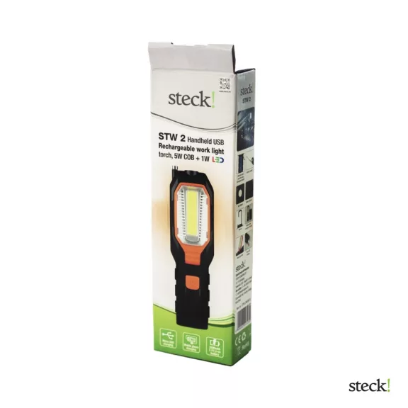 Újratölthető munkalámpa 1 W LED+5 W COB LED - piros vészjelző villogó fény -360°-ban elforgatható Újratölthető munkalámpa 1 W LED+5 W COB LED - piros vészjelző villogó fény -360°-ban elforgatható