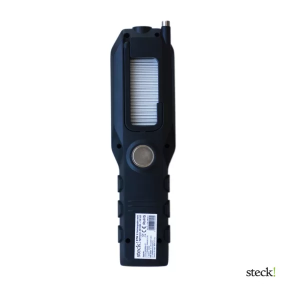 Újratölthető munkalámpa 1 W LED+5 W COB LED - piros vészjelző villogó fény -360°-ban elforgatható Újratölthető munkalámpa 1 W LED+5 W COB LED - piros vészjelző villogó fény -360°-ban elforgatható