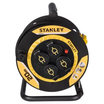   STANLEY kábeldob, max. 3000 W, IP44, H07RN-F 3G1,5 mm² 20m kábel, kül- és beltéri kivitel