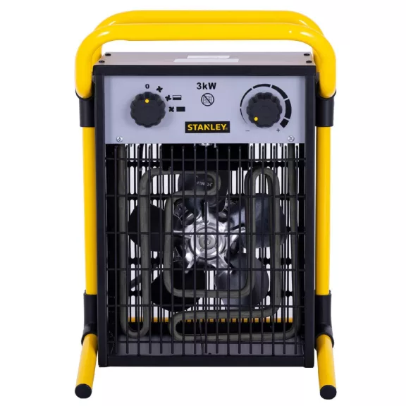 STANLEY SXJH203000E fűtőtest, 3000 W, 2 fokozat, fém ház, termosztát, IPX4 védelem, túlmelegedés elleni védelem