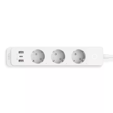   TP-LINK Okos Elosztósor Wifi-s, 3xDugalj + 2xUSB + 1x 18W USB-C, TAPO P300