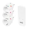Home TH2313 távirányítható mini hálózati aljzat szett, 2300 W, 3 aljzat + 1 távirányító, 40m hatótáv
