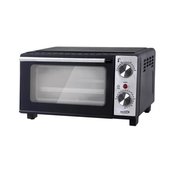 HAUSER TO-1110 minisütő, 650 W, 11 liter, alsó és felső fűtőszálak, időkapcsoló, fekete/ezüst színű HAUSER TO-1110 minisütő, 650 W, 11 liter, alsó és felső fűtőszálak, időkapcsoló, fekete/ezüst színű