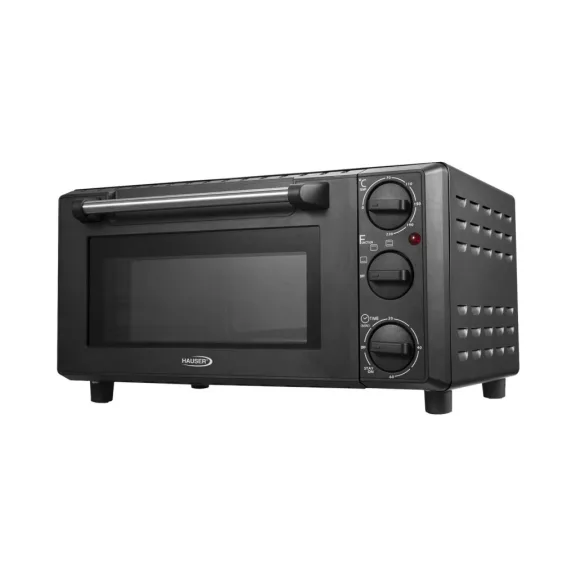 HAUSER TO-1310 minisütő, 1000 W, 13 liter, alsó és felső fűtőszálak, időkapcsoló, fekete színű HAUSER TO-1310 minisütő, 1000 W, 13 liter, alsó és felső fűtőszálak, időkapcsoló, fekete színű