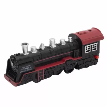   HOME TRN04 elemes kisvasút, 68cm-es pálya, mozdony/szeneskocsi/vagon, világít és zenél, elemes tápellátás, beltéri kivitel