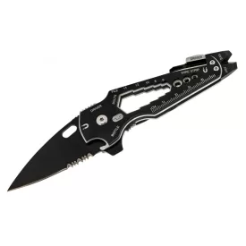  True Utility Smartknife+, TU6869, 15 in 1, mágneses bitfej tartó, kábelcsupaszoló, homokfúvott rozsdamentes acél, 5,5 cm penge