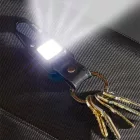 True Utility Cliplite, TU918, kulcstartó karabiner, tölthető lámpa, 4 funkció, 47 lm COB LED, Li-ion, marhabőr szíj, rozsdamentes acélváz