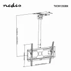 Nedis mennyezeti (plafonra szerelhető) TV / monitor állvány / tartó konzol, 42-65", dönthető, forgatható TVCM1350BK