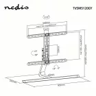 Nedis asztali LCD TV állvány (tartó konzol), 37-75", VESA 600x400, max 40kg TVSM5120GY