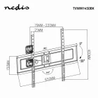Nedis LCD TV tartó konzol 3d, Minden Irányban Mozgatható, súly: 35 kg, Dönthető, Forgatható