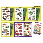 Járművek tetoválás matrica szett - 53 db / csomag