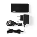Nedis USB Hub - 7 Portos, USB 2.0 Ellátású, Külön Ellátás UHUBU2730BK