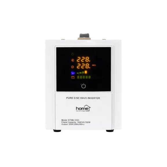 Home UPS 1000 szünetmentes táp- és feszültségstabilizátor, 1000 VA látszólagos teljesítmény, 140 – 275 V ~ bemenő hálózati feszültséghez Home UPS 1000 szünetmentes táp- és feszültségstabilizátor, 1000 VA látszólagos teljesítmény, 140 – 275 V ~ bemenő hálózati feszültséghez