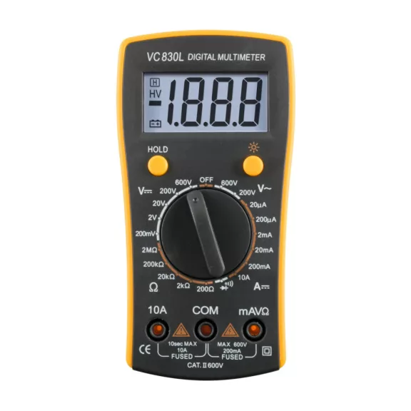 Home VC 830L digitális multiméter, egyenfeszültség, váltófeszültség, egyenáram, ellenállás mérése, mért érték rögzítés Home VC 830L digitális multiméter, egyenfeszültség, váltófeszültség, egyenáram, ellenállás mérése, mért érték rögzítés
