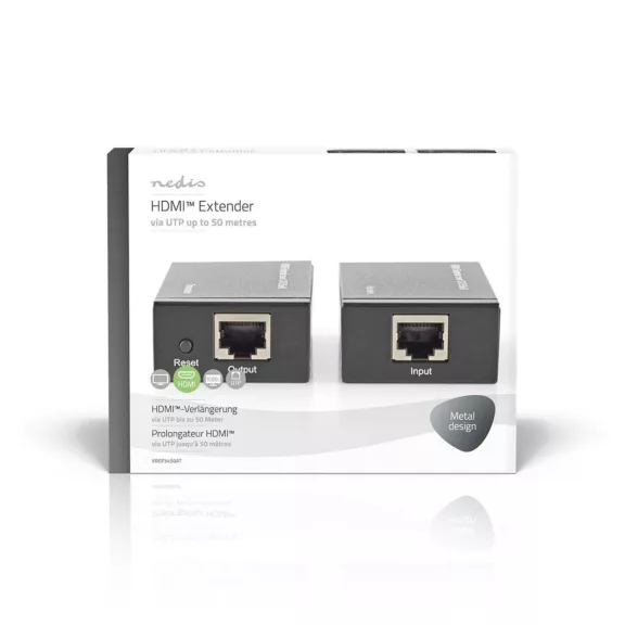 Nedis HDMI extender (hosszabító) Cat6 kábelen, 1.65Gbps, 1080p, 60m VREP3450AT Nedis HDMI extender (hosszabító) Cat6 kábelen, 1.65Gbps, 1080p, 60m VREP3450AT