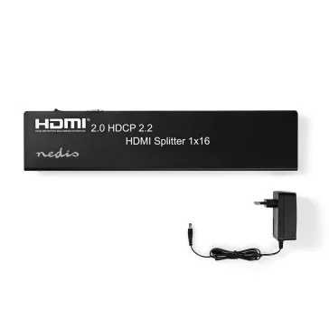   Nedis HDMI splitter, 1 x HDMI be - 16 x HDMI ki, 4K@60Hz, VSPL34716AT