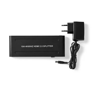   Nedis  HDMI splitter, 1 x HDMI be - 4 x HDMI ki, 4K@60Hz VSPL3474AT