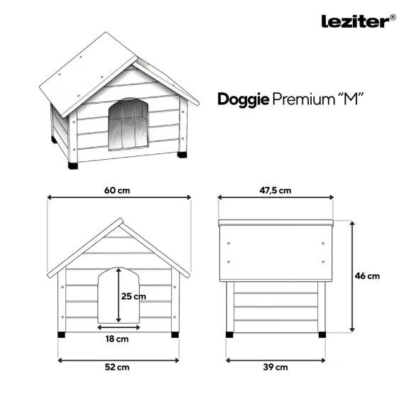 Doggie Premium hőszigetelt kutyaház "M"