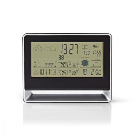 Meteorológiai állomás Bel- és Kültéri | Vezeték nélküli időjárás érzékelőt tartalmaz | Időjárás előrejelzés | Légnyomásmérő | Idő kijelzővel | Háttér megvilágosítású LCD Kijelző | Ébresztő funkcióval