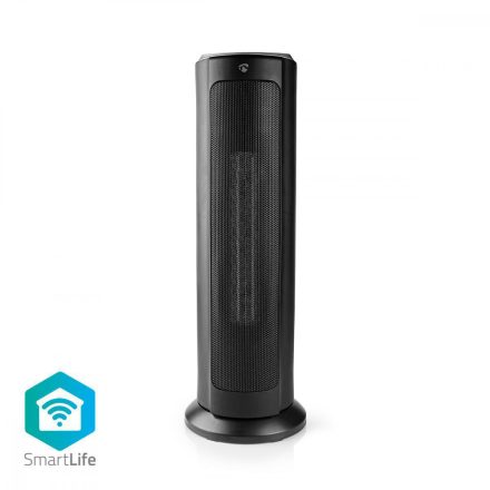 SmartLife Fűtőventilátor Wi-Fi | Torony | 2000 W | 3 Hőbeállítások | Oszcilláló | Kijelző | 15 - 35 °C | Android™ / IOS | Fekete