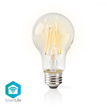SmartLife LED izzó | Wi-Fi | E27 | 500 lm | 5 W | Meleg Fehér | 2700 K | Üveg | Android™ / IOS | A60 | 1 db