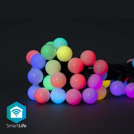 SmartLife Dekoratív LED | Pártlámpák | Wi-Fi | RGB | 48 LED's | 10.8 m | Android™ / IOS | Izzó átmérő: 30 mm