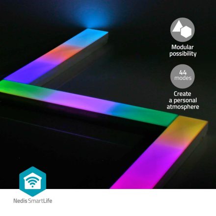 SmartLife Dekoratív Lámpák | Fali Bár | Wi-Fi | Meleg Fehér / RGBIC | Android™