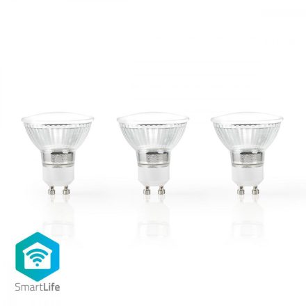 SmartLife LED Izzó | Wi-Fi | GU10 | 330 lm | 5 W | Meleg Fehér | 2700 K | Android™ / IOS | PAR16 | 3 db
