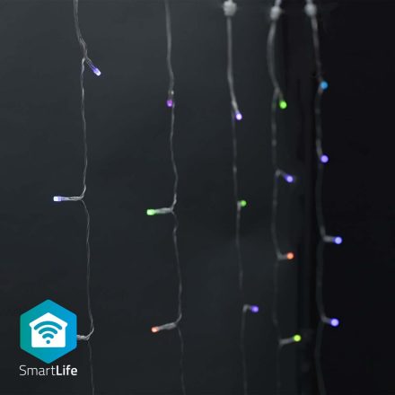 SmartLife Dekoratív LED | Fényfüggöny | Wi-Fi | RGB | 180 LED's | 3 m | Android™ / IOS