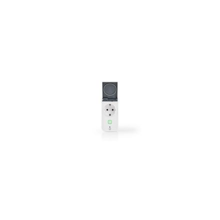 Nedis okos konnektor WIFIPO120FWT, Wi-Fi | IP44 | Teljesítménymérő | 3680 W | Dugó földelt érintkezővel