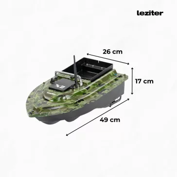 Etetőhajó X2 GPS hátrakidobós terepmintás zöld