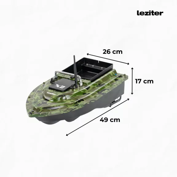 Etetőhajó X2 GPS hátrakidobós terepmintás zöld Etetőhajó X2 GPS hátrakidobós terepmintás zöld