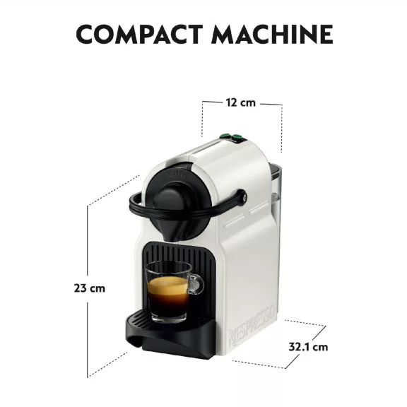 Krups Nespresso XN100110 eszpresszógép Inissia White, 1260 W, 19 bar Thermoblock rendszer, 25mp-es felfűtés