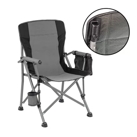 Leziter Comfort Plus karfás horgász szék pohártartóval szürke