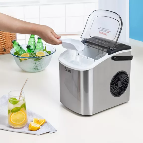 Zilan ZLN1177 jégkocka készítő, 95 W, 1,8 literes tartály, max. 15 kg napi kapacitás, öntisztító, rozsdamentes acél Zilan ZLN1177 jégkocka készítő, 95 W, 1,8 literes tartály, max. 15 kg napi kapacitás, öntisztító, rozsdamentes acél