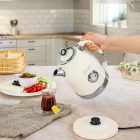 Zilan ZLN1184 retró vízforraló, 2200 W, 1,7 literes, hőmérsékletkijelzés, 360°-ban forgatható állvány, fehér