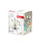 Zilan ZLN1184 retró vízforraló, 2200 W, 1,7 literes, hőmérsékletkijelzés, 360°-ban forgatható állvány, fehér