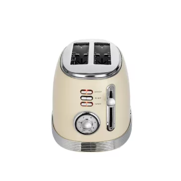   Zilan ZLN1191 retró kenyérpirító, 850 W, 6 fokozat, 2 szeletes, STOP funkció, morzsatálca, bézs