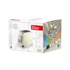 Zilan ZLN1191 retró kenyérpirító, 850 W, 6 fokozat, 2 szeletes, STOP funkció, morzsatálca, bézs