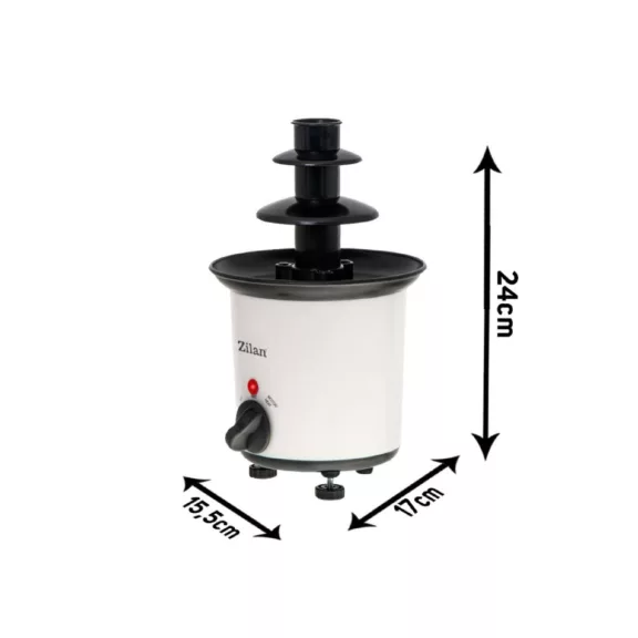 Zilan ZLN2144 csokiszökőkút, 30 W, 200 ml-es kapacitás, 80°-os hőmérséklet, tartozékok Zilan ZLN2144 csokiszökőkút, 30 W, 200 ml-es kapacitás, 80°-os hőmérséklet, tartozékok