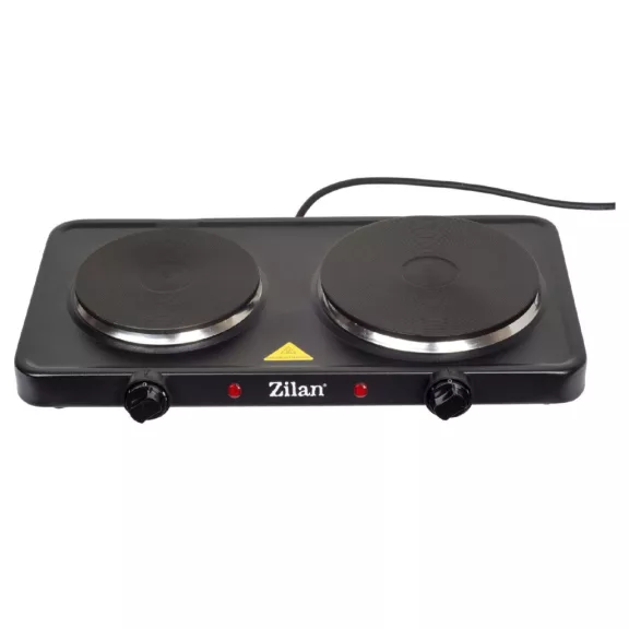 Zilan ZLN2181 elektromos főzőlap, 2500 W, 2 főzőlap, 2 db hőmérséklet szabályozó, fekete Zilan ZLN2181 elektromos főzőlap, 2500 W, 2 főzőlap, 2 db hőmérséklet szabályozó, fekete