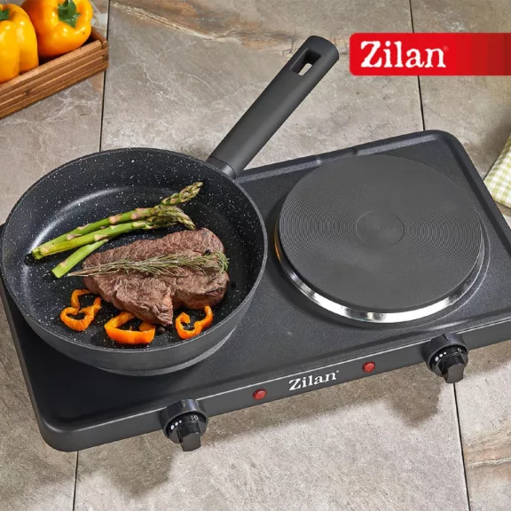 Zilan ZLN2181 elektromos főzőlap, 2500 W, 2 főzőlap, 2 db hőmérséklet szabályozó, fekete Zilan ZLN2181 elektromos főzőlap, 2500 W, 2 főzőlap, 2 db hőmérséklet szabályozó, fekete