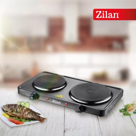 Zilan ZLN2181 elektromos főzőlap, 2500 W, 2 főzőlap, 2 db hőmérséklet szabályozó, fekete Zilan ZLN2181 elektromos főzőlap, 2500 W, 2 főzőlap, 2 db hőmérséklet szabályozó, fekete