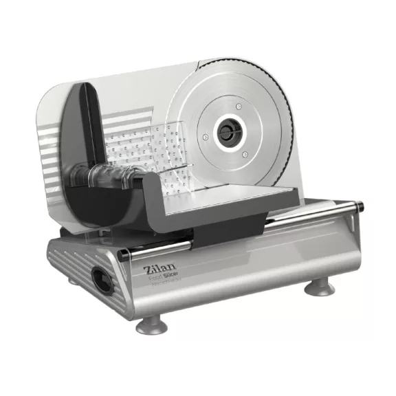 Zilan ZLN3376 szeletelőgép, 150 W, 190 mm-es forgókés, állítható szeletelési vastagság, biztonságos kivitel Zilan ZLN3376 szeletelőgép, 150 W, 190 mm-es forgókés, állítható szeletelési vastagság, biztonságos kivitel