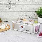 Zilan ZLN6104 joghurtkészítő, 25 W, 1,4 liter kapacitás, 8db üvegedény, állítható hőmérséklet, időzítő, automatikus kikapcsolás