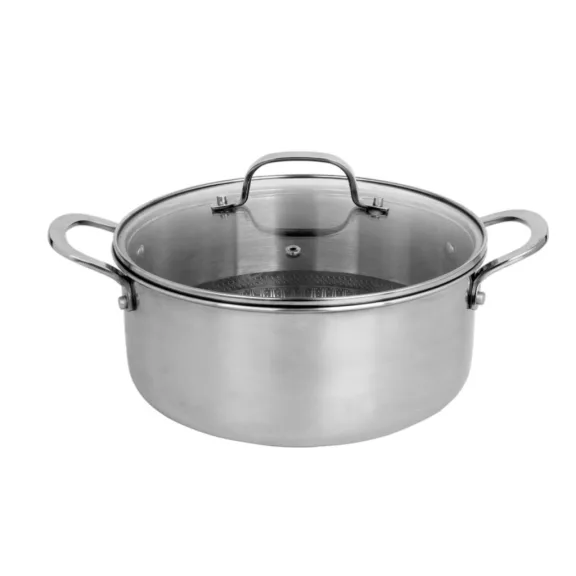Zilan ZLN9648 Hexachef lábas fedővel, 24 cm, 4,3 liter, 3 rétegű, hatszögletű hibrid tapadásmentes belső Zilan ZLN9648 Hexachef lábas fedővel, 24 cm, 4,3 liter, 3 rétegű, hatszögletű hibrid tapadásmentes belső