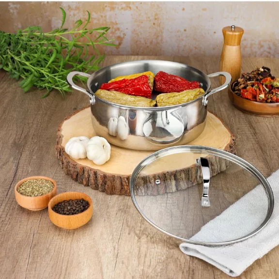 Zilan ZLN9648 Hexachef lábas fedővel, 24 cm, 4,3 liter, 3 rétegű, hatszögletű hibrid tapadásmentes belső Zilan ZLN9648 Hexachef lábas fedővel, 24 cm, 4,3 liter, 3 rétegű, hatszögletű hibrid tapadásmentes belső