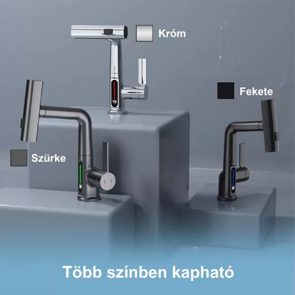Mara mosogató csaptelep multifunkciós fejjel digitális kijelzővel Mara mosogató csaptelep multifunkciós fejjel digitális kijelzővel