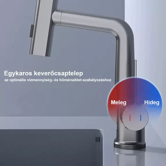 Mara mosogató csaptelep multifunkciós fejjel digitális kijelzővel Mara mosogató csaptelep multifunkciós fejjel digitális kijelzővel